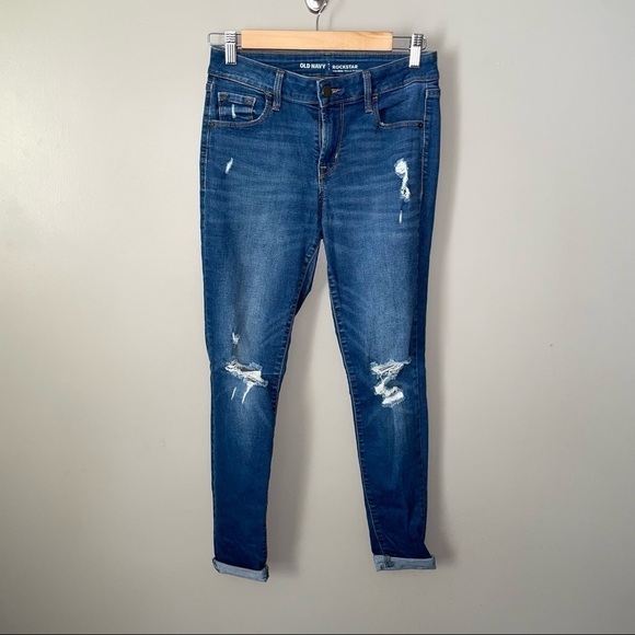 Old navy distressed rockstar jeans - Picture 1 of 4
